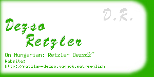 dezso retzler business card